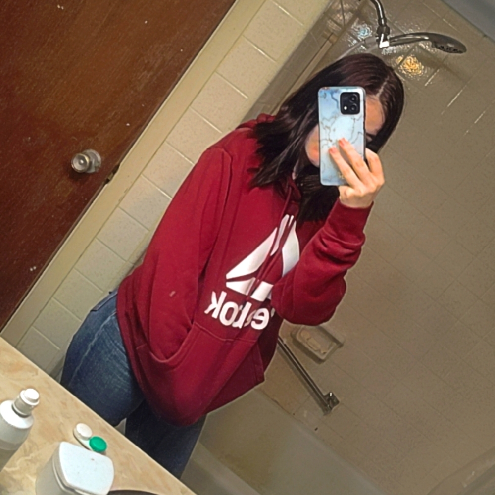 Red Reebok hoodie